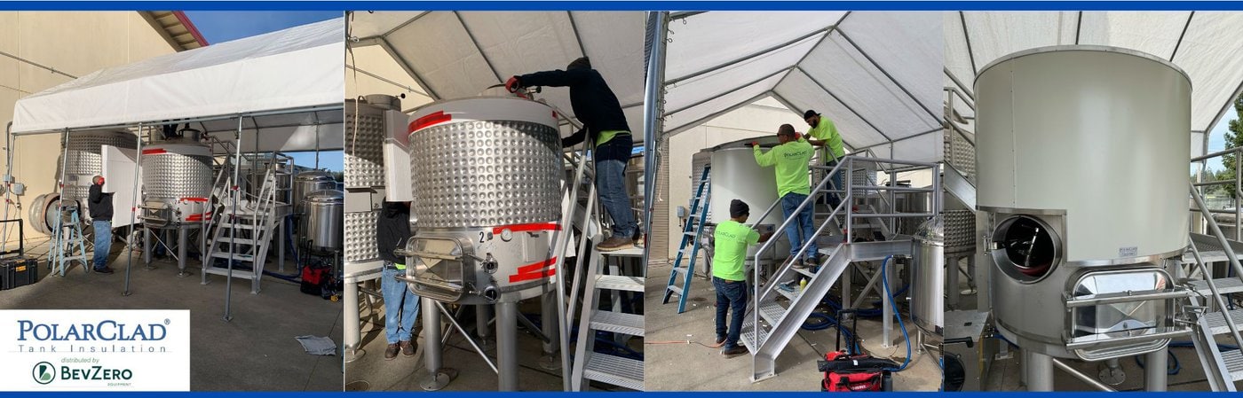PolarClad tank insulation team donates cladding to SRJC Shone Farm Winery