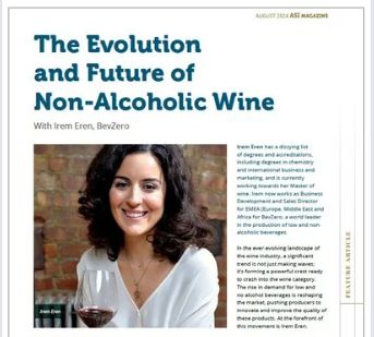 Irem Eren - feature article in ASI magazine on No and Low alcohol wines