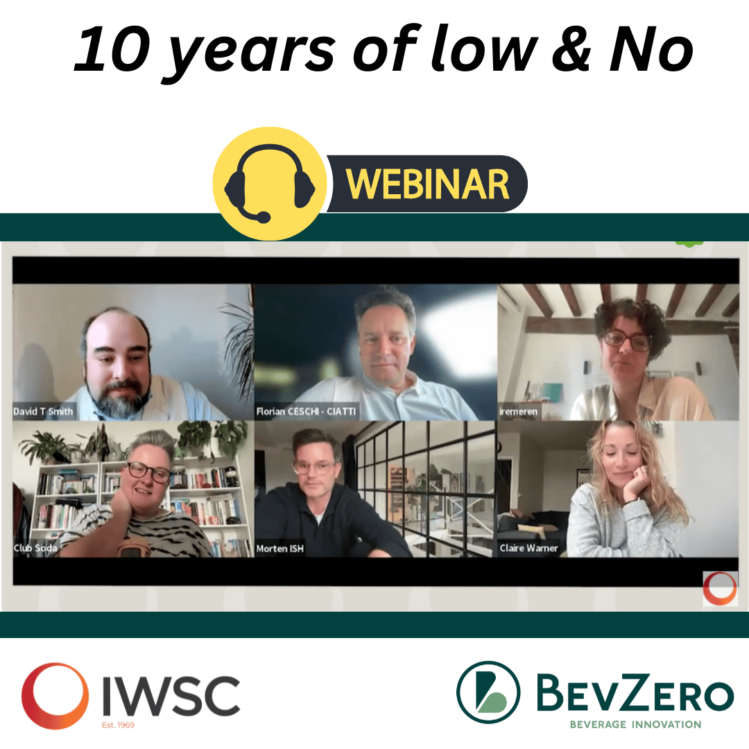 Join David T Smith, Irem Eren (BevZero), Claire Warner (IWSC Judging Committee - Low & No), Laura Willoughby (Club Soda), Florian Ceschi (Ciatti) & Morten Sørensen (ISH Spirits) as they celebrate 10 Years of Low & No!